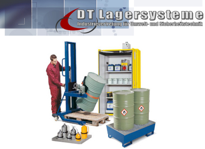 DT Lagersysteme Industrievertretung für Auffangwannen und Kunststoffwannen