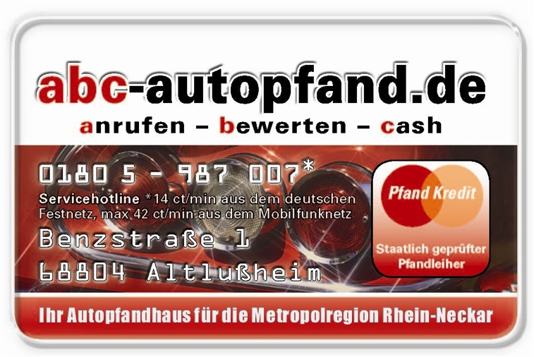 abc-autopfand - Ihr Autopfandhaus im Rhein-Neckar-Kreis