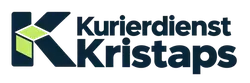 Firmenlogo Kurierdienst Kristaps in Dunkelblau und Hellgrün